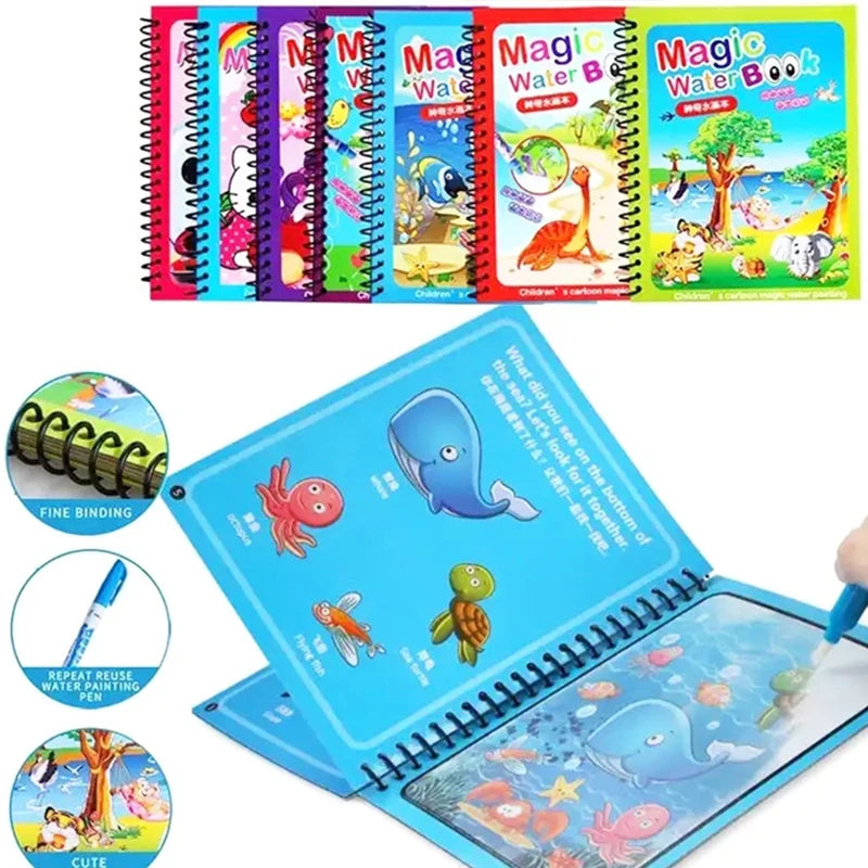 Magic Water Painting Book For Kids (Reuseable) Book Limited Stock Available (Copy)