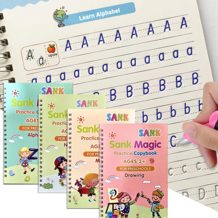 New Magic Practice Copybook 4Books+Magic Pen &10 INK Refill Book for Montessori Children - Image 3