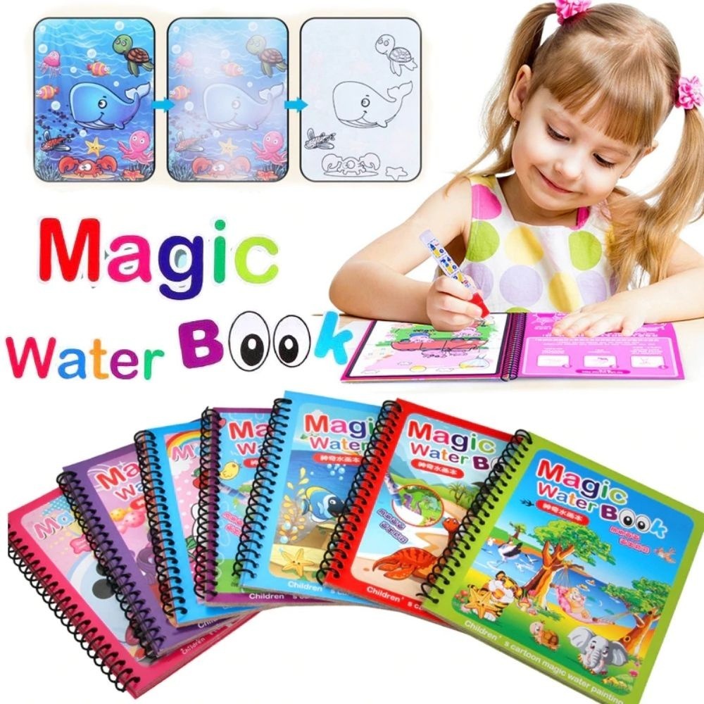 Magic Water Painting Book For Kids (Reuseable) Book Limited Stock Available - Image 3